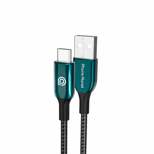 Phone Planet Braided USB A to Lightning 12W Fast Charging Cable 2M