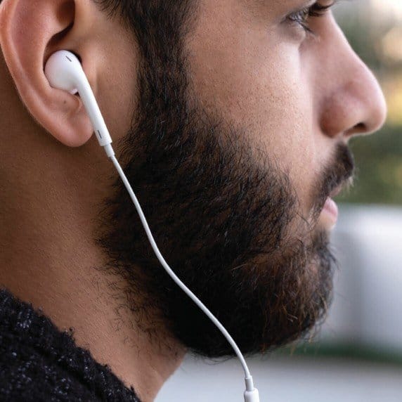 Porodo Soundtec Mono Earphone with Type-C Connector and 3-Button Controls