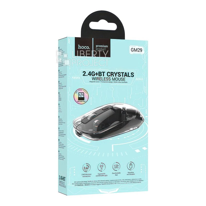 Hoco 2.4G+BT Crystal Wireless Mouse GM29