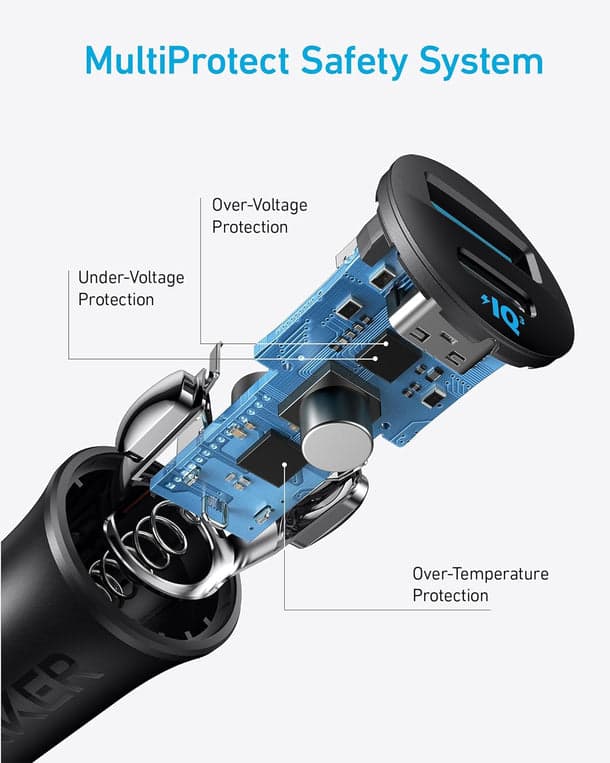 Anker Car Charger 30W, 2 Ports