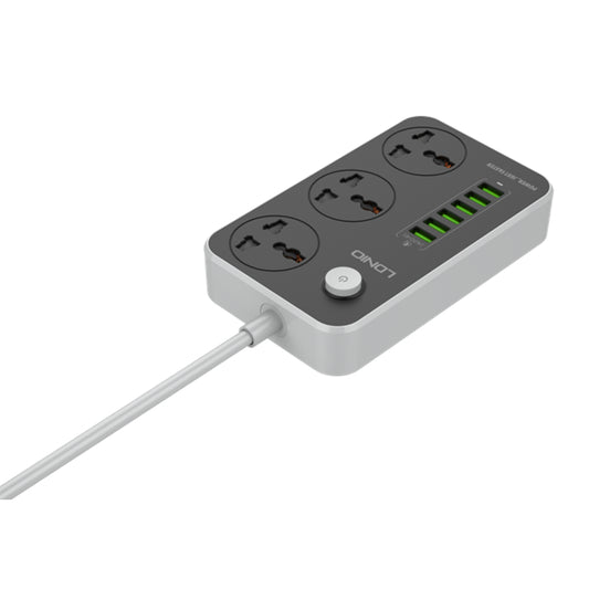 LDNIO SC3604 Power Strip with 3 AC Sockets + 6 USB Ports Charger