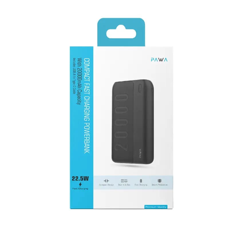 Pawa Compact Fast Charging 20000mAh Powerbank