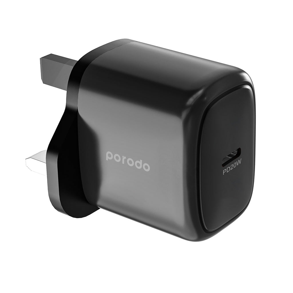 Porodo 20W Single USB C Charger With Type C to L Cable 1.2M