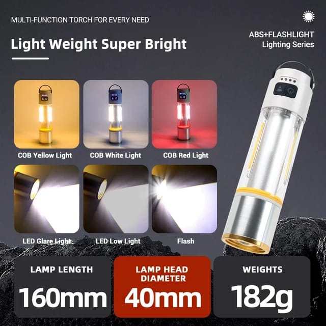 Rechargeable MULTIFUNCTIONAL CAMPING FLASHLIGHT YES-666