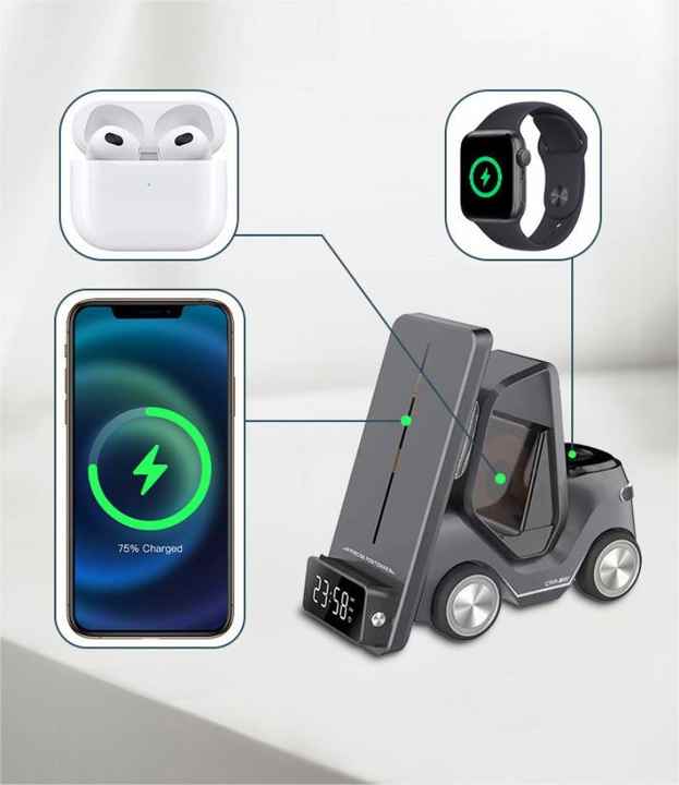 Forklift shape design 5 In 1 Wireless charging Station G63