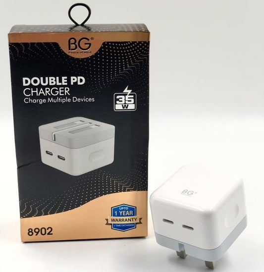 BG Home Charger PD Plug USB-C+C