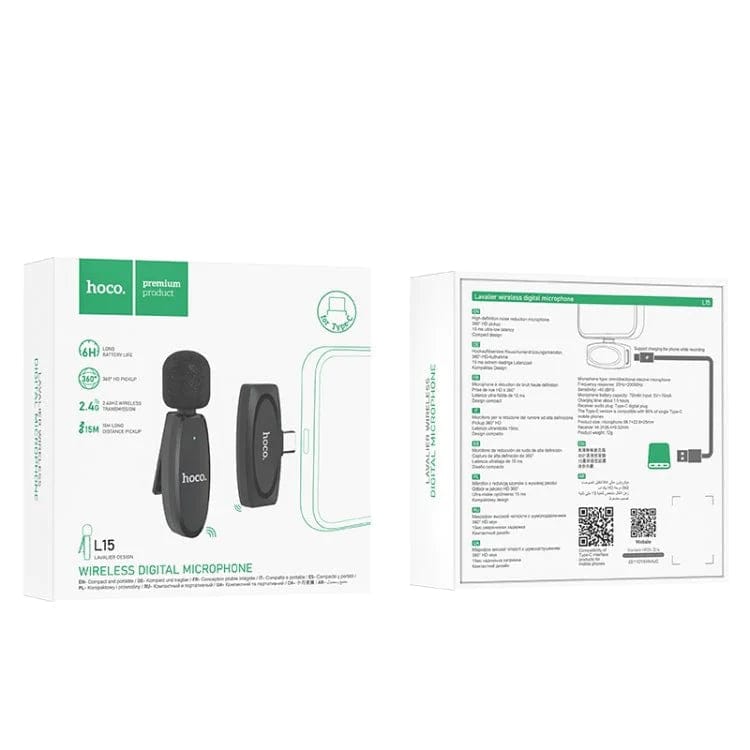 Hoco 2in1 Wireless Dual Microphone L15