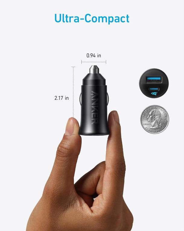 Anker Car Charger 30W, 2 Ports