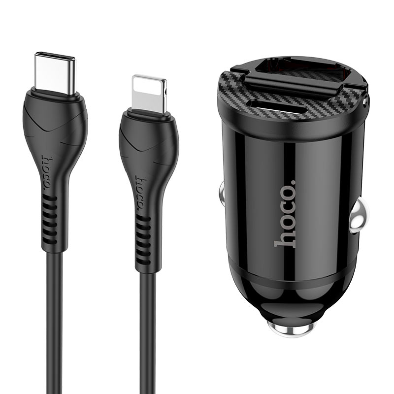 Hoco Car charger NZ2 Link PD30W+QC3.0 set with Lightning charging cable