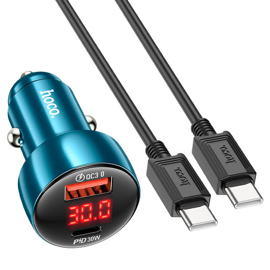 Hoco Z50 Leader 48W Car charger With Type-C to Type-C Cable Set