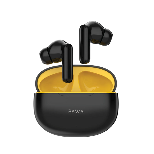 Pawa Pellucid ANC True Wireless Earbuds - Black/Yellow
